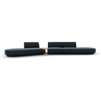 Micadoni Sofa Miley, modular 5-Sitzer ohne Armlehnen blau