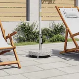 Gecheer Sonnenschirmständer Marktschirmständer Schirmständer Ständer Schirmhalter für Schirmstöcke, Mit 4 Rollen, Granit 30 kg Rund Grau