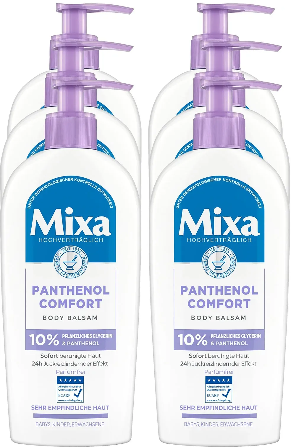 Mixa Bodylotion Panthenol 250 ml, 6er Pack