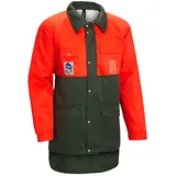KOX Woodix Schnittschutzjacke mit Bauchschutz SignalOrange/Grün Größe 54/56