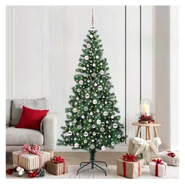 vidaXL Künstlicher vorbeleuchteter Weihnachtsbaum Grün 210 cm