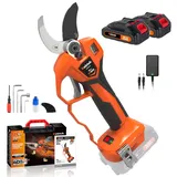 Kebtek B06640 Elektrische Gartenschere mit Akku progressive Schnittfunktion, Max 40mm profi kabellose astschere mit 4000mAh Akku, kompatibel mit Makita 18V Akkus, tragbares Gartengerät
