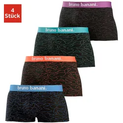 Boxer »Boxershorts für Herren«, (Packung, 4 St.), mit Kontrast-Webbund, Gr. S, schwarz-bedruckt, , 58593069-S