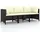 vidaXL 3-Sitzer-Gartensofa schwarz 313513