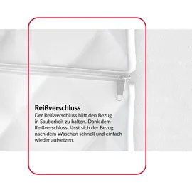 Fdm Matratze 100x200 cm CARPI 7 Zonen H2 H3 Taschenfederkern Visco Memory Schaum Latex Höhe ca. 24 cm mit waschbarem Bezug Premium Jersey