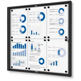 Showdown Displays Showdown® Displays Schaukasten Economy schwarz 6x DIN A4, 1 St.