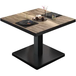 BM | Bistro Loungetisch | B:T:H 80 x 80 x 41 cm | Sheesham / Schwarz