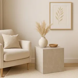 [en.casa] Ellelu Taupe Marmoroptik 45 x 40 x 40 cm