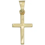 JOBO Kreuzanhänger Anhänger Kreuz, 333 Gold gelb|goldfarben