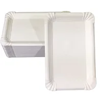 WIMEX Pappteller eckig 13 x 20 cm 100 St. Weiß