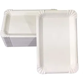 WIMEX Pappteller eckig 13 x 20 cm 100 St. Weiß