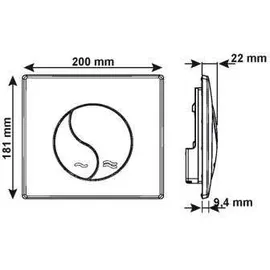 CORNAT AP3200 Betätigungsplatte für VWC352/WEK2, weiß, 390 Gramm