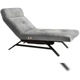 KAWOLA Relaxliege AMERIVA Polyester 80 x 110 x 158 cm Grau mit Kissen und Kopfteil