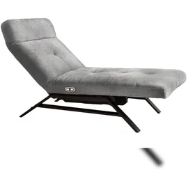 KAWOLA Relaxliege AMERIVA Polyester 80 x 110 x 158 cm Grau mit Kissen und Kopfteil