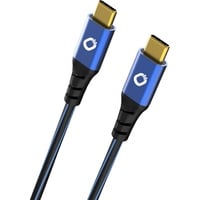 Oehlbach USB-Kabel USB 3.2 Gen1 (USB 3.0 / USB 3.1 Gen1) USB-C® Stecker, USB-C® Stecker 0.50m Blau