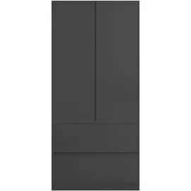 Rauch Drehtürenschrank RAUCH "Kleiderschrank Schrank Garderobe Wäscheschrank COSTA in 3 Breiten", grau (graumetallic), B:90cm H:197cm T:54cm, Holzwerkstoff, Schränke, Drehtürenschrank, viel Platz, grifflose Front und Push-to-Open Funktion MADE IN GERMANY,