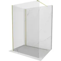 Mexen Kioto Walk-in Duschtrennwand 115x90 cm, gebürstetes Gold - Transparent