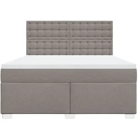 vidaXL Boxspringbett 180 x 200 cm Taupe