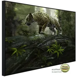 papermoon Infrarotheizung »EcoHeat - Jaguar auf der Suche«, Matt-Effekt - bunt
