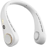 FELIXLEO Mini USB-Ventilator Wearable Bladeless Nackenventilator 720° Luft 5Stufen Weiß.