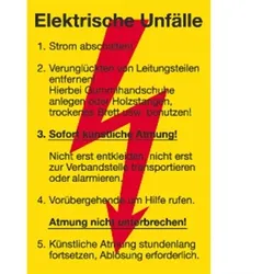 Schild Elektrische Unfälle, Kunststoff, 200x300 mm