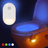 Star Toilettenlicht mit Bewegungsmelder | Nachtlicht mit Bewegungsmelder Batterie | Toilettenbeleuchtung | Toiletten Licht | WC Licht mit Bewegungsmelder | LED Nachtlicht | LED Toilettenlicht