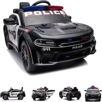 ES-Toys Dodge Polizei Elektroauto schwarz (12 V)
