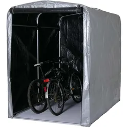 Fahrradgarage MCW-N61, Foliengarage Aufbewahrungsgarage Garagenzelt, Alu UV-Schutz wasserfest, 201x157x201cm ~ silber