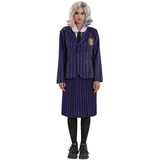 Metamorph Kostüm Wednesday Schuluniform schwarz-violett für Frauen, Die reguläre Uniform für weibliche Schüler der Nevermore Academy aus d lila S