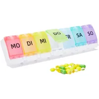 GeekerChip Tablettenbox 7 tage,Pillendose 7 Tagemedikamentenbox,Leicht Zu Öffnen,Bequem und bequem(Deutsche Version)