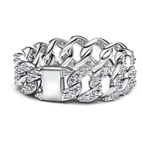 Pandora 193557C01 Kettenring für Damen Silber Pavé 58/18,5