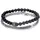 Kingka Armband Set SB-S2222SAG schwarz Edelstahl Nylon Größe 21,5 cm
