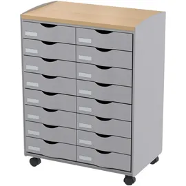Paperflow Rollcontainer 55,2 x 35,0 x 74,5 cm grau