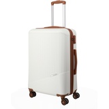 Travelite Bali 4 Rollen Kofferset 3-teilig weiss-cognac