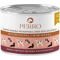 PERRO Schweinefleisch und Karotten Junior 410g Monoproteinfutter für Welpen