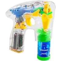 infactory Luftblasen Pistole: Seifenblasenpistole mit LEDs inkl. 2X Seifenblasenlösung (Seifenblasenpistole Hochzeit, Seifenblase Pistole, Spielzeug außen)