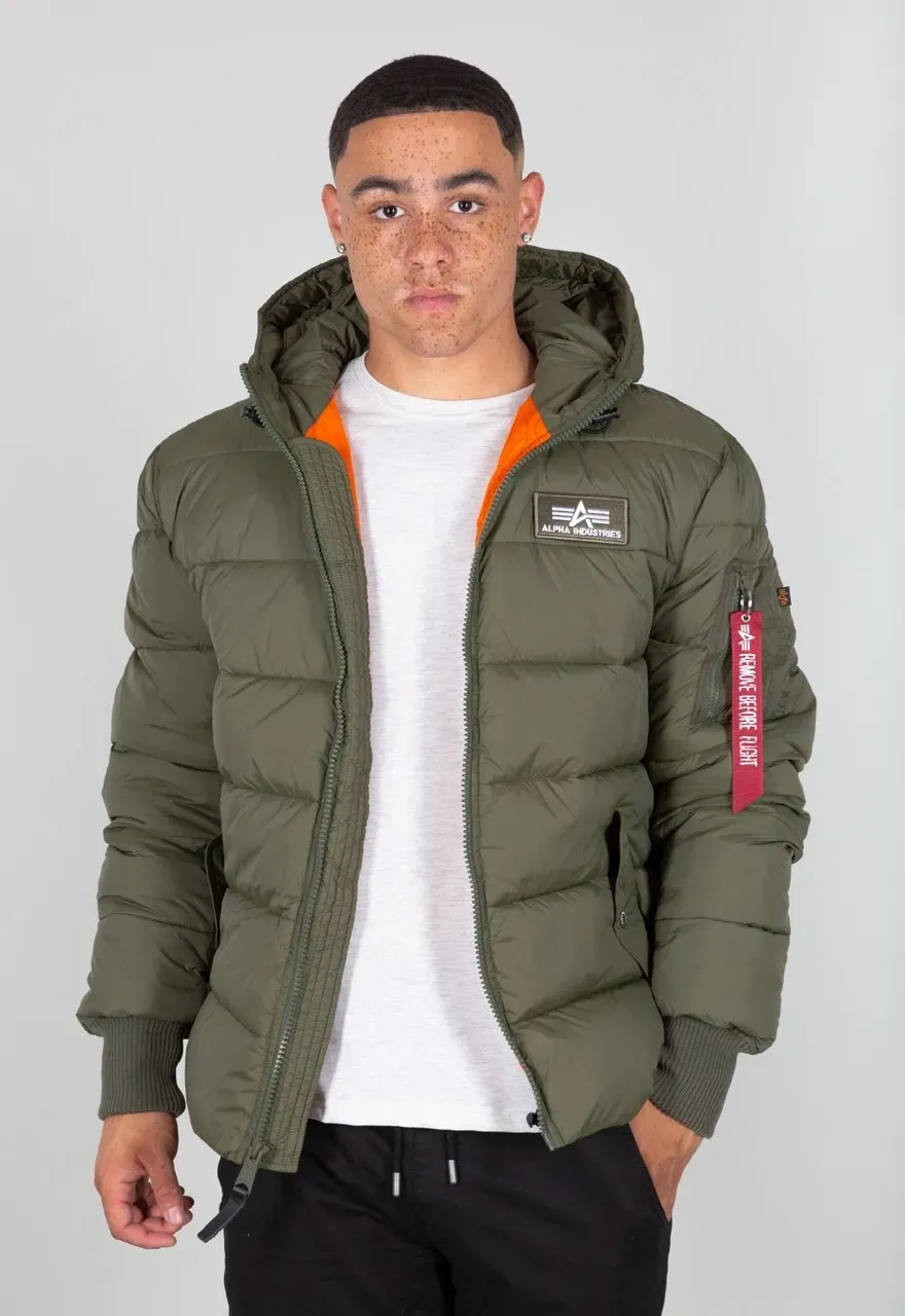 Alpha Industries Winterjacke Hooded Puffer Alpha FD dunkelgrün Herren