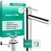 Hansgrohe Zesis S 230 mit erhöhtem Armaturenkörper, CoolStart 74730000