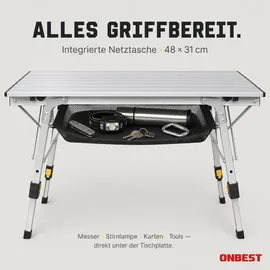 onbest Klapptisch Norderney Silber