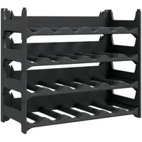 vidaXL Weinregal 26 x 52 x 26 cm Schwarz