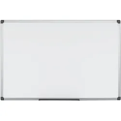 Bi-Office Nicht-magnetisches Doppelseitiges Whiteboard mit grauem Plastikrahmen 120x90cm