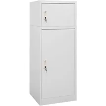 vidaXL Sattelschrank Hellgrau 53x53x140 cm Stahl