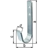 GAH Alberts Wandhaken einfach A.30mm STA verz.H.90mm GAH