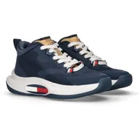 Tommy Hilfiger Sneaker, Plateausneaker, Retro Sneaker mit Chunky Plateausohle, Gr. 39, blau-goldfarben, , 38743343-39