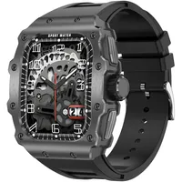 Militär Smartwatch Herren mit Telefonfunktion für Android iOS 1.95 Zoll AMOLED Touchscreen Fitnessuhr Blutdruck Herzfrequenz Schlafmonitor IP68 Wasserdicht Outdoor Sportuhr Langer Akku 123 Sportmodi