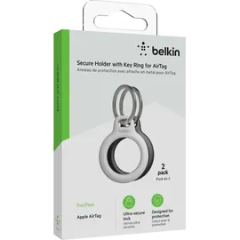 Belkin Secure Holder mit Schlüsselanhänger für AirTag schwarz 2er Set