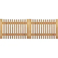 Tetzner & Jentzsch Doppeltor für Senkrechtzaun 300 x 80 cm Braun/Holz