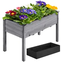 Yaheetech Hochbeet Pflanzkasten Blumenbett aus Holz, Kräuterbeet Frühbeet mit