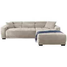 JOB Ecksofa DOMINO, 300 x 200 cm - Webstoff - elektr. Sitztiefenverstellung