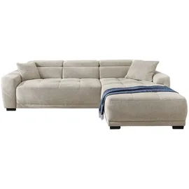 JOB Ecksofa DOMINO, 300 x 200 cm - Webstoff - elektr. Sitztiefenverstellung